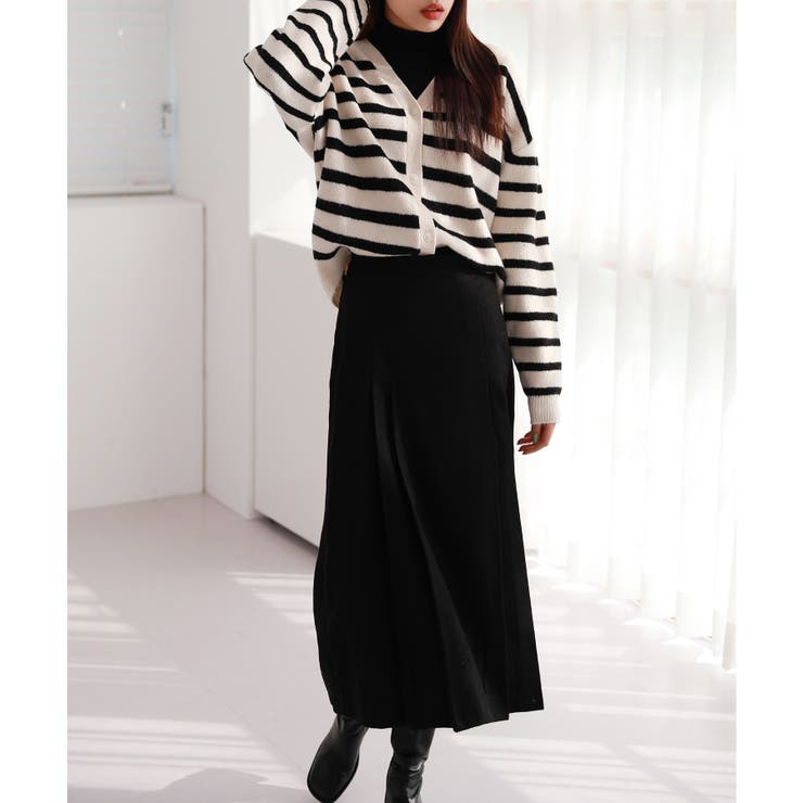 ウール混紡デイリーボーダーカーディガン | by muni:r | 詳細画像17 