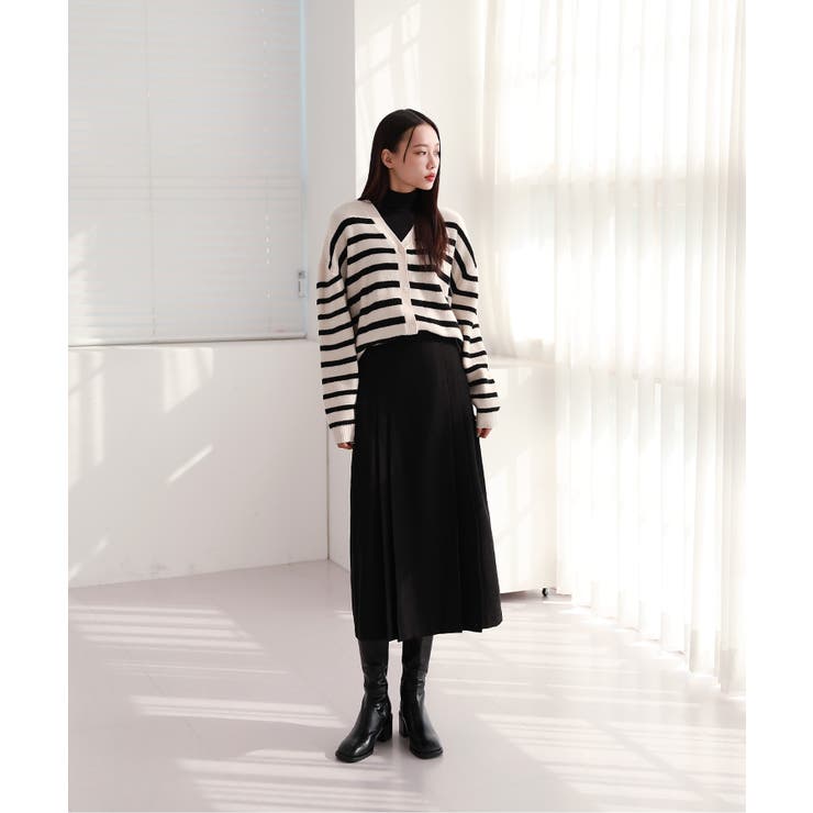 ウール混紡デイリーボーダーカーディガン | by muni:r | 詳細画像18 