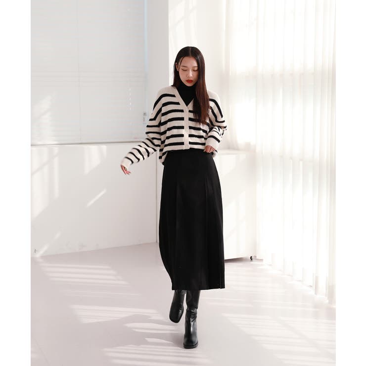 ウール混紡デイリーボーダーカーディガン | by muni:r | 詳細画像19 