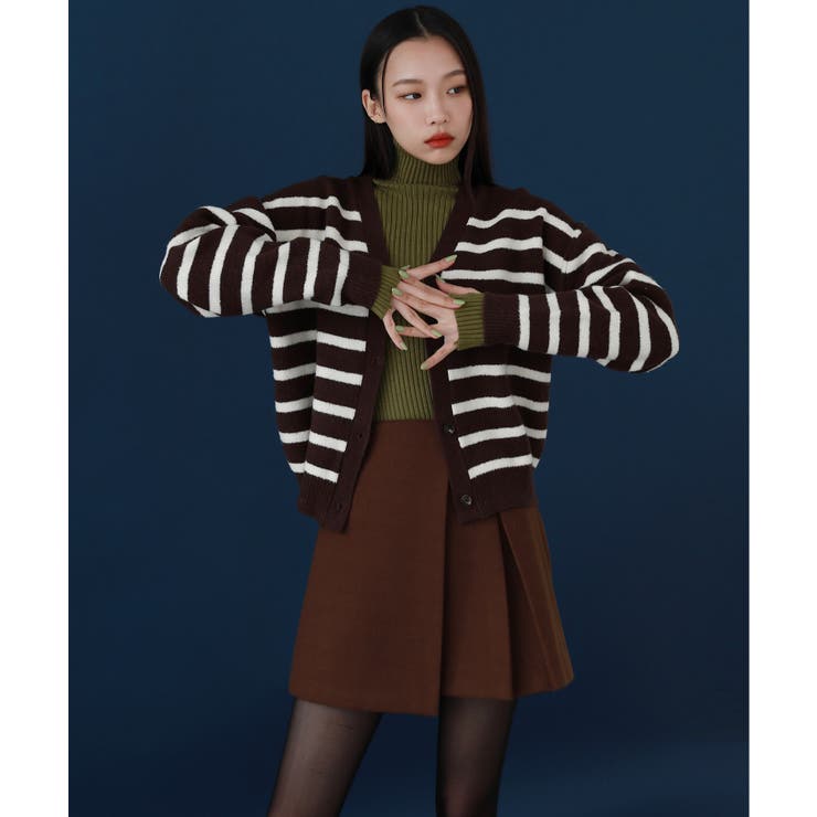 ウール混紡デイリーボーダーカーディガン | by muni:r | 詳細画像7 