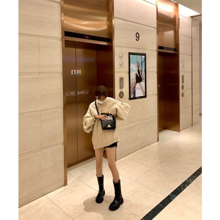 ルーズフィットワッフルラウンドネックニット | by muni:r | 詳細画像5 