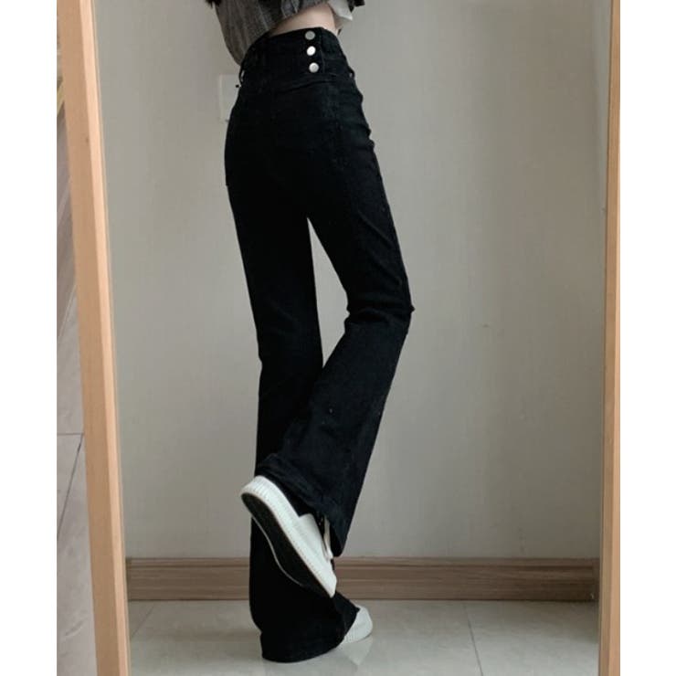ハイウエストデニムブーツカットパンツ[品番：FROW0000486]｜by