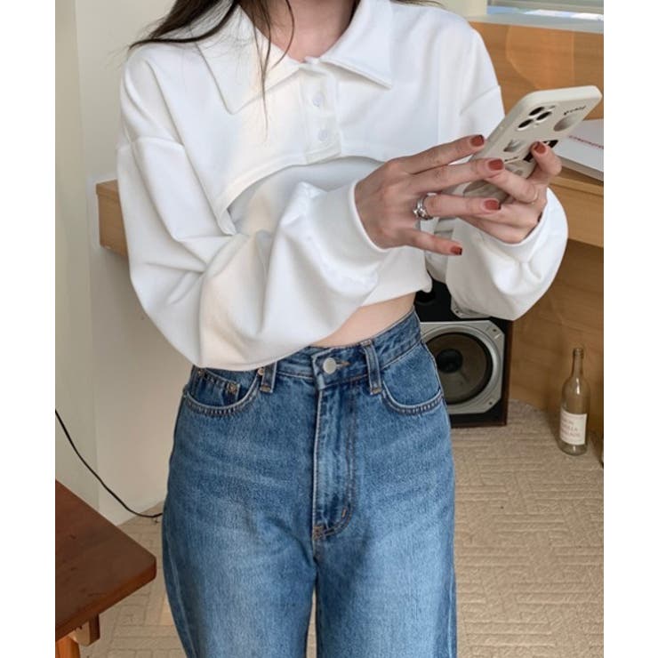 ユニークレイヤード長袖キャミソールSET | by muni:r | 詳細画像19 