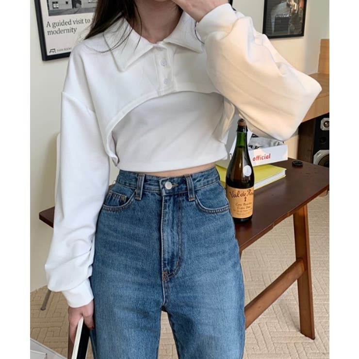 ユニークレイヤード長袖キャミソールSET | by muni:r | 詳細画像20 