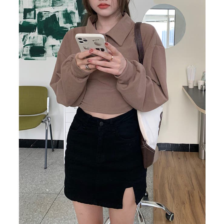 ユニークレイヤード長袖キャミソールSET | by muni:r | 詳細画像30 