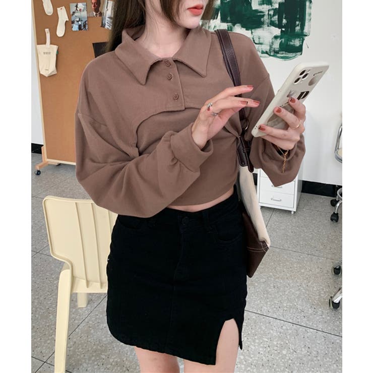 ユニークレイヤード長袖キャミソールSET | by muni:r | 詳細画像31 