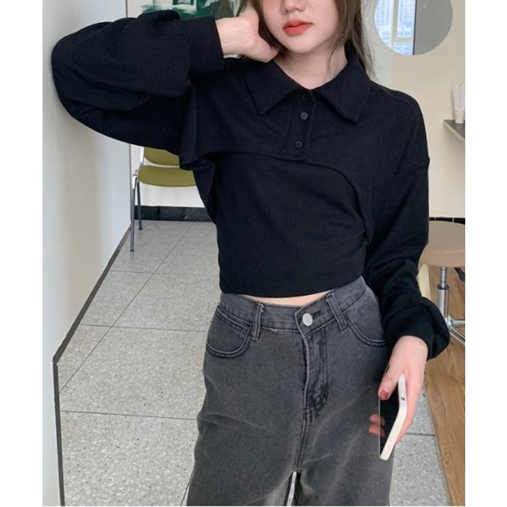 ユニークレイヤード長袖キャミソールSET | by muni:r | 詳細画像7 