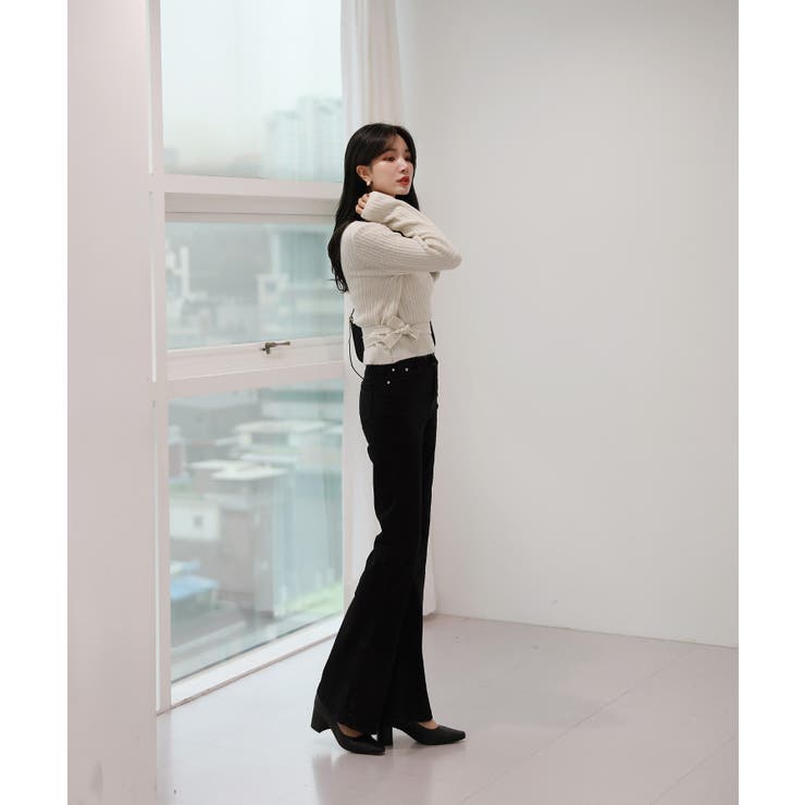 Vネックラップリブカーディガン | by muni:r | 詳細画像3 