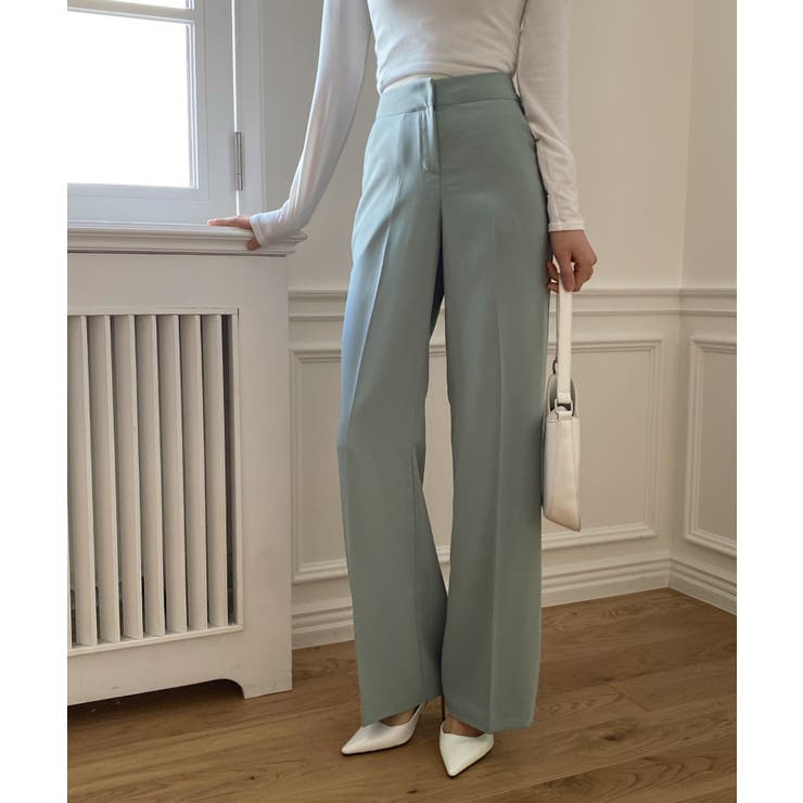 ブルー | 7COLORロングハイウエストスラックス | by muni:r