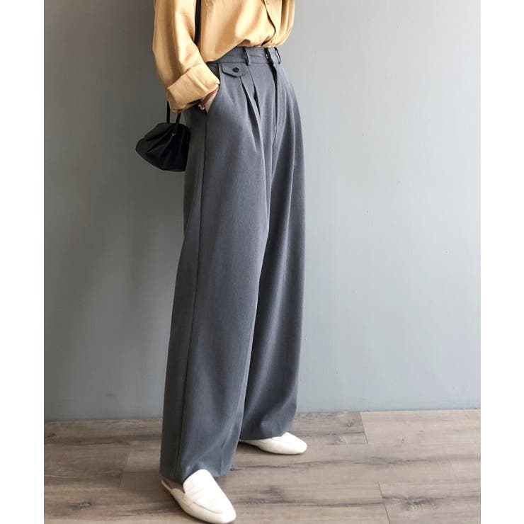 ピンタックポケットポイントワイドスラックス | by muni:r | 詳細画像15 