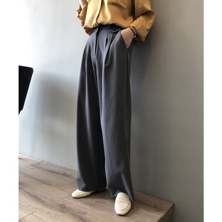 ピンタックポケットポイントワイドスラックス | by muni:r | 詳細画像5 