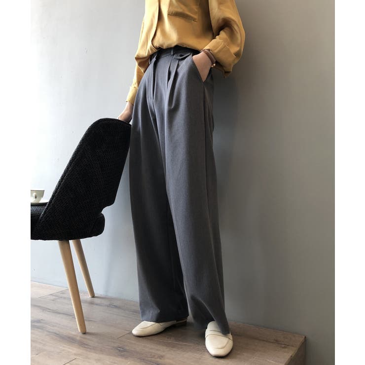 ピンタックポケットポイントワイドスラックス | by muni:r | 詳細画像6 