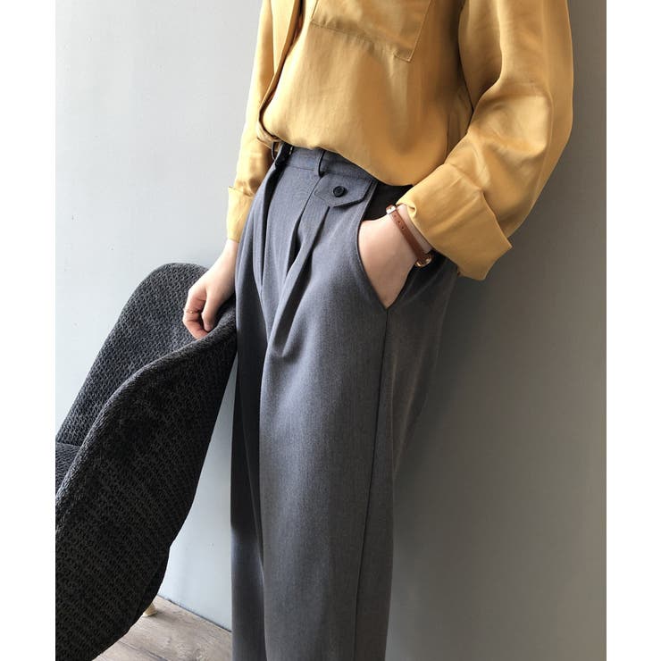 ピンタックポケットポイントワイドスラックス | by muni:r | 詳細画像7 