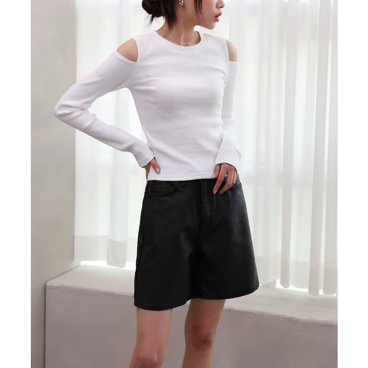 ベルトSETピンタックハーフパンツ | by muni:r | 詳細画像1 