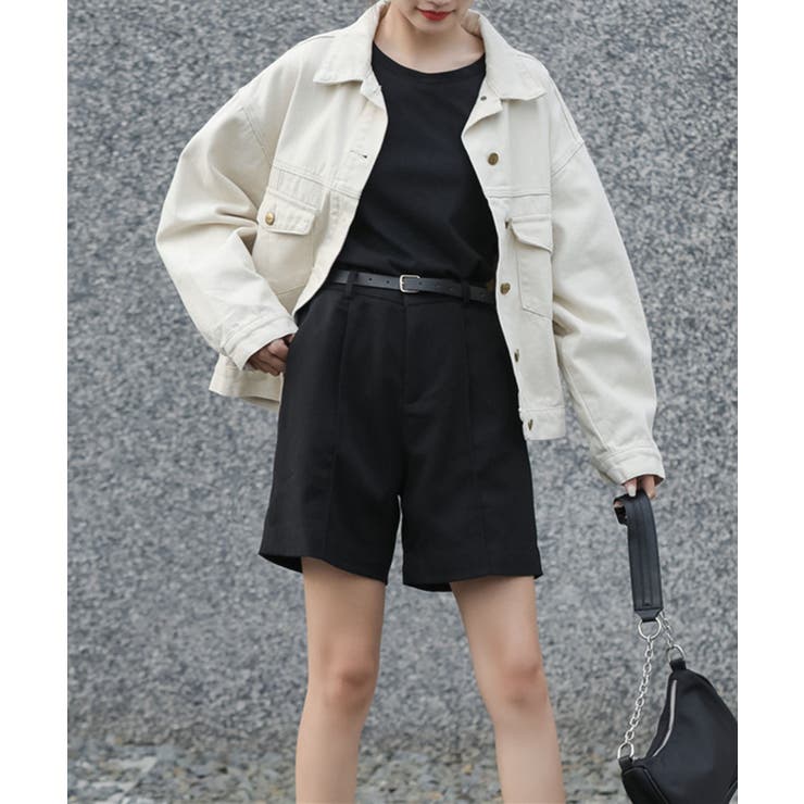 ベルトSETピンタックハーフパンツ | by muni:r | 詳細画像21 