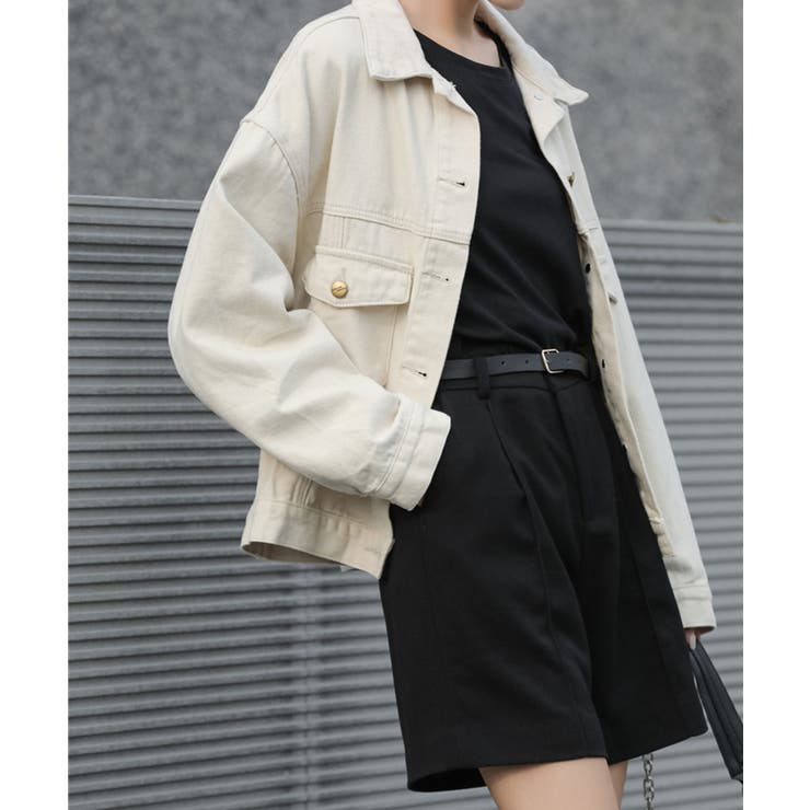 ベルトSETピンタックハーフパンツ | by muni:r | 詳細画像23 