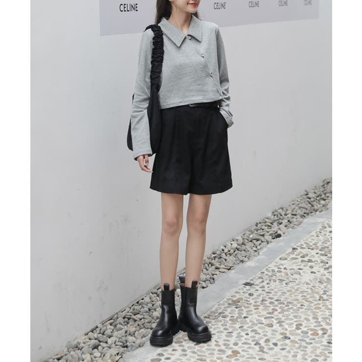 ベルトSETピンタックハーフパンツ | by muni:r | 詳細画像30 