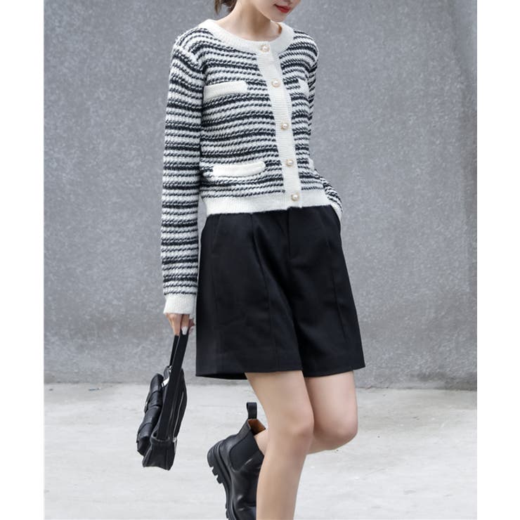 ベルトSETピンタックハーフパンツ | by muni:r | 詳細画像32 