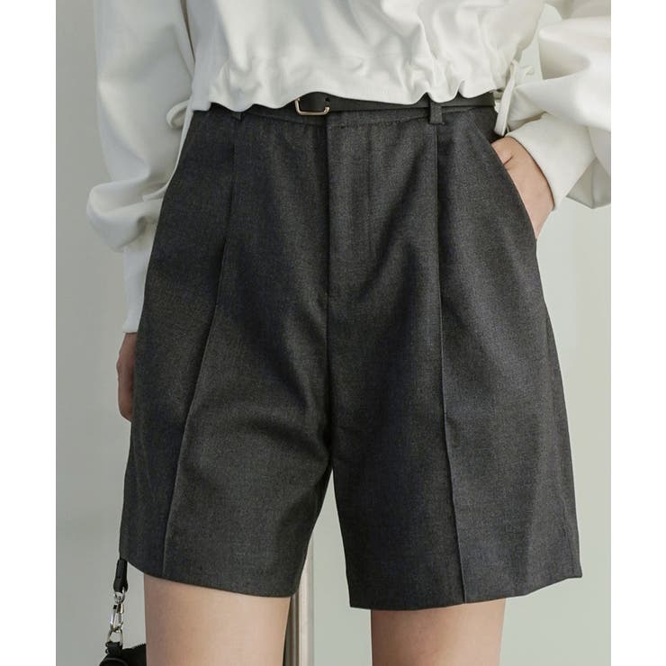 ベルトSETピンタックハーフパンツ | by muni:r | 詳細画像34 