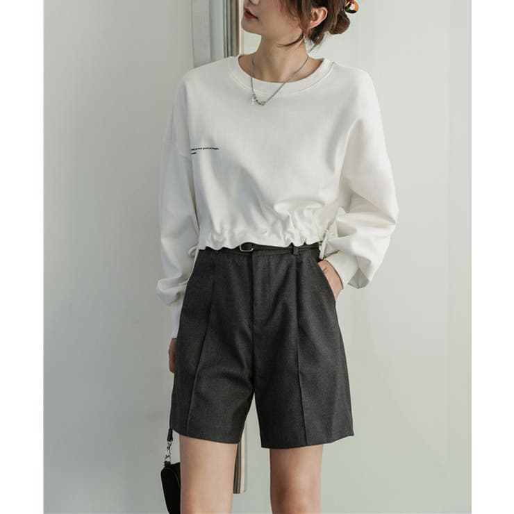 ベルトSETピンタックハーフパンツ | by muni:r | 詳細画像36 