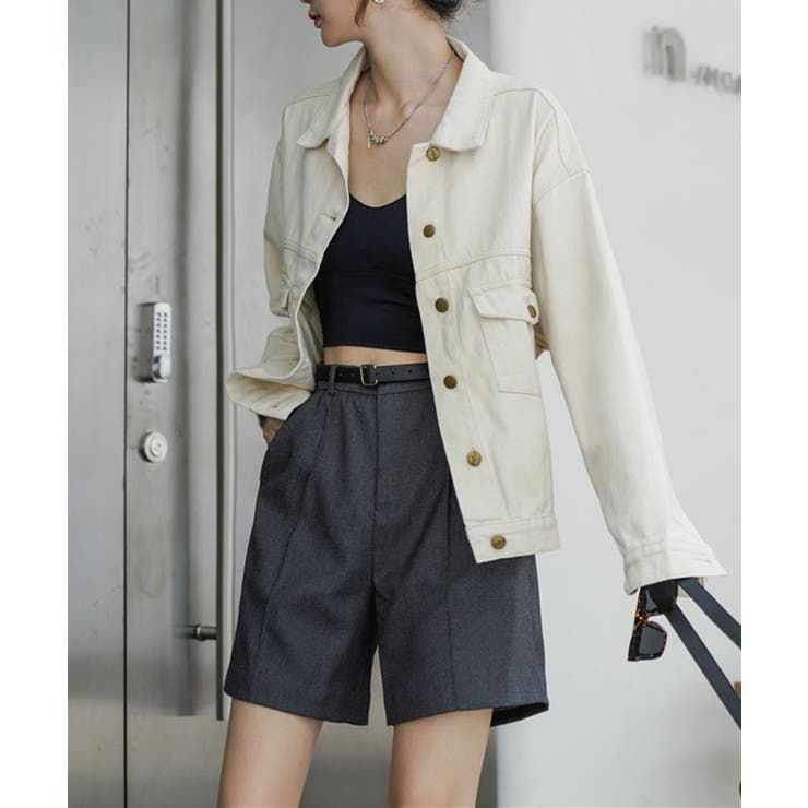 ベルトSETピンタックハーフパンツ | by muni:r | 詳細画像38 