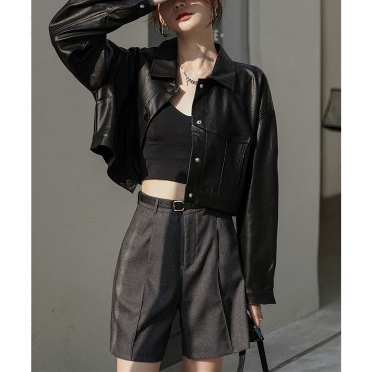 ベルトSETピンタックハーフパンツ | by muni:r | 詳細画像45 