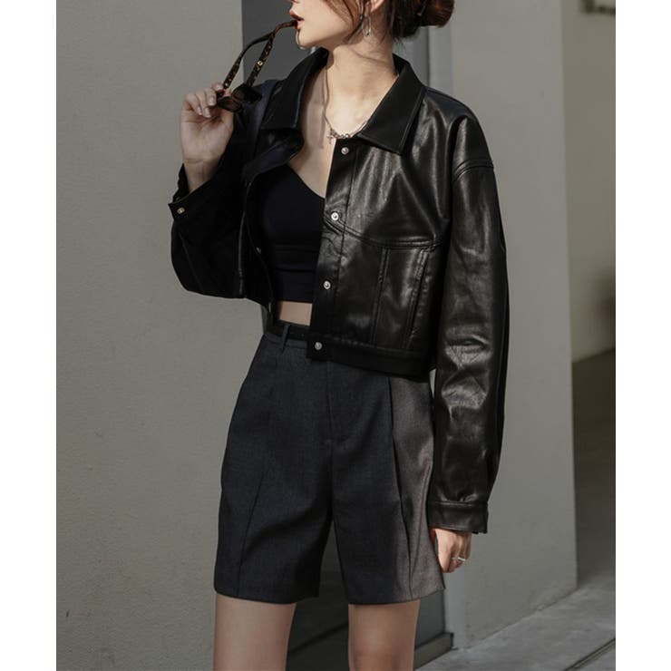 ベルトSETピンタックハーフパンツ | by muni:r | 詳細画像46 