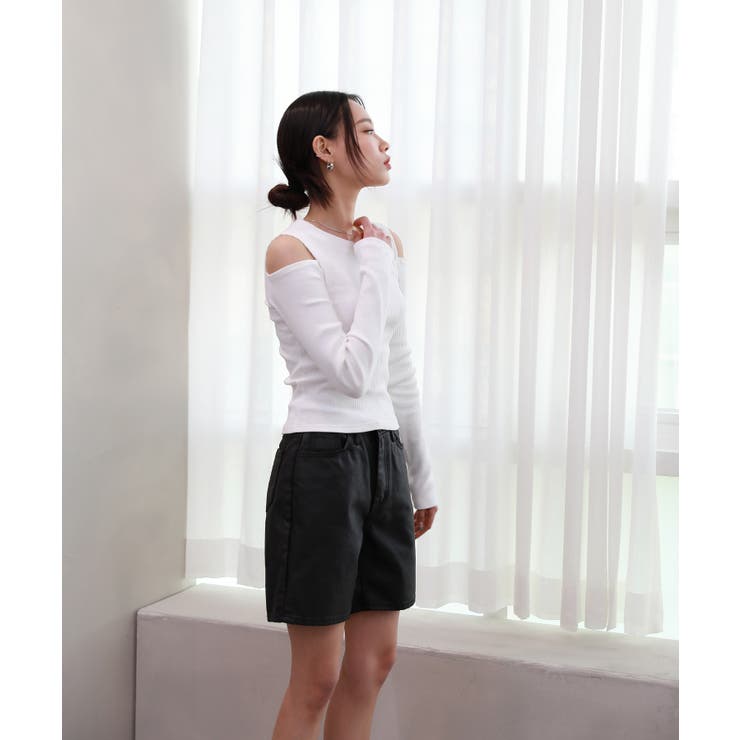 ベルトSETピンタックハーフパンツ | by muni:r | 詳細画像5 