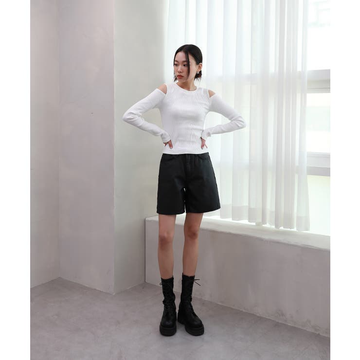 ベルトSETピンタックハーフパンツ | by muni:r | 詳細画像6 