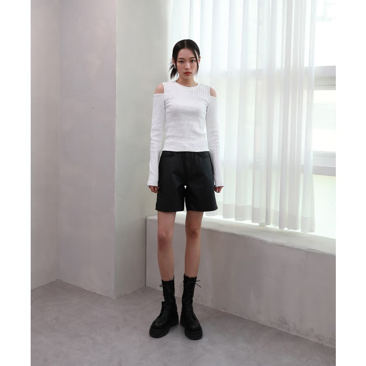 ベルトSETピンタックハーフパンツ | by muni:r | 詳細画像8 