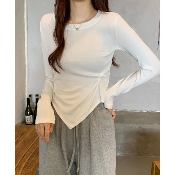 デイリーアンバランスツイストロングTシャツ | by muni:r | 詳細画像1 