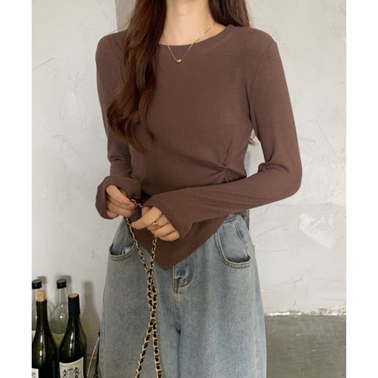 デイリーアンバランスツイストロングTシャツ | by muni:r | 詳細画像12 