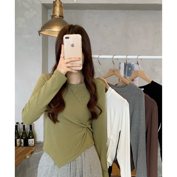 デイリーアンバランスツイストロングTシャツ | by muni:r | 詳細画像13 