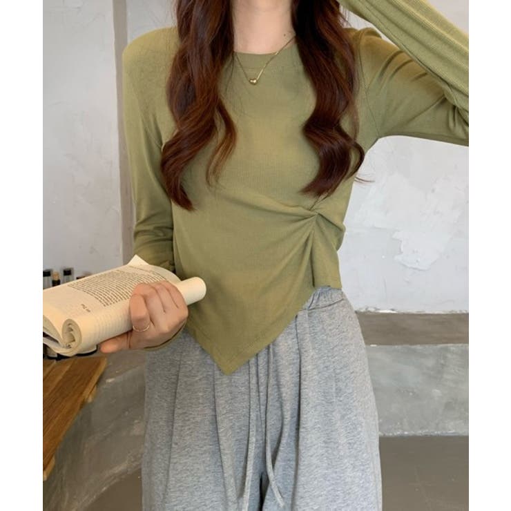 デイリーアンバランスツイストロングTシャツ | by muni:r | 詳細画像15 