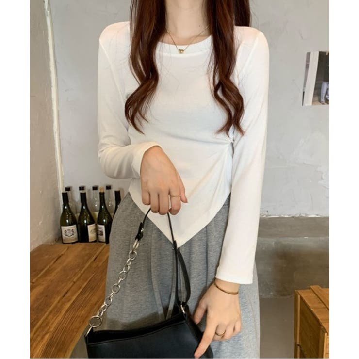 デイリーアンバランスツイストロングTシャツ | by muni:r | 詳細画像2 