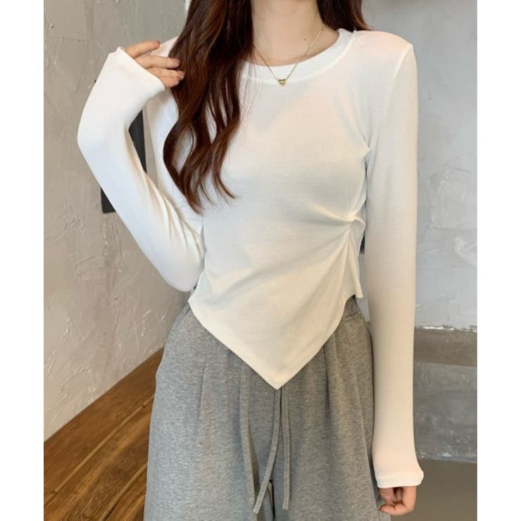 デイリーアンバランスツイストロングTシャツ | by muni:r | 詳細画像3 