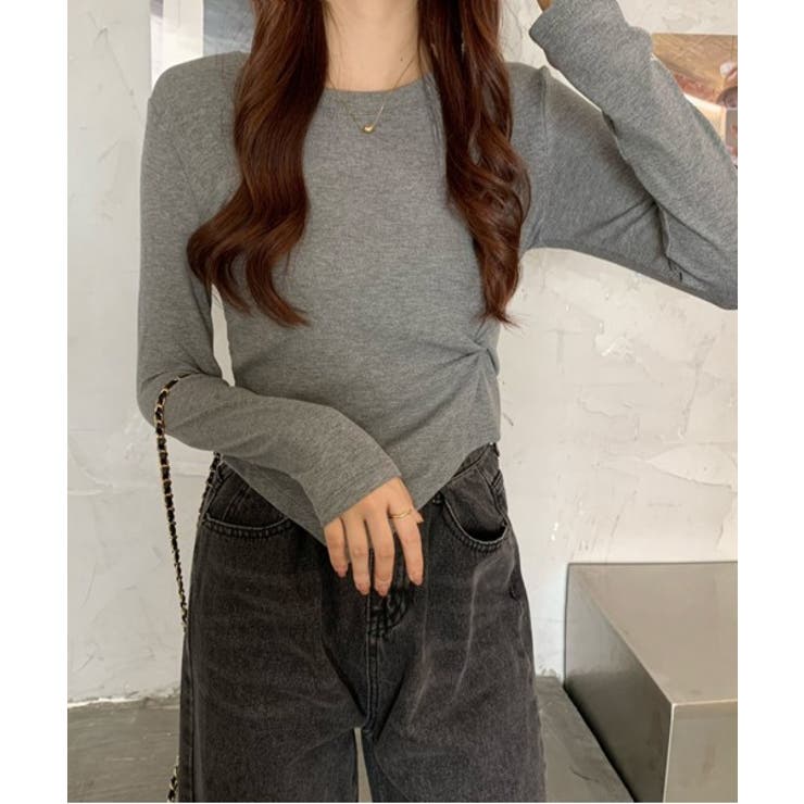 デイリーアンバランスツイストロングTシャツ | by muni:r | 詳細画像7 