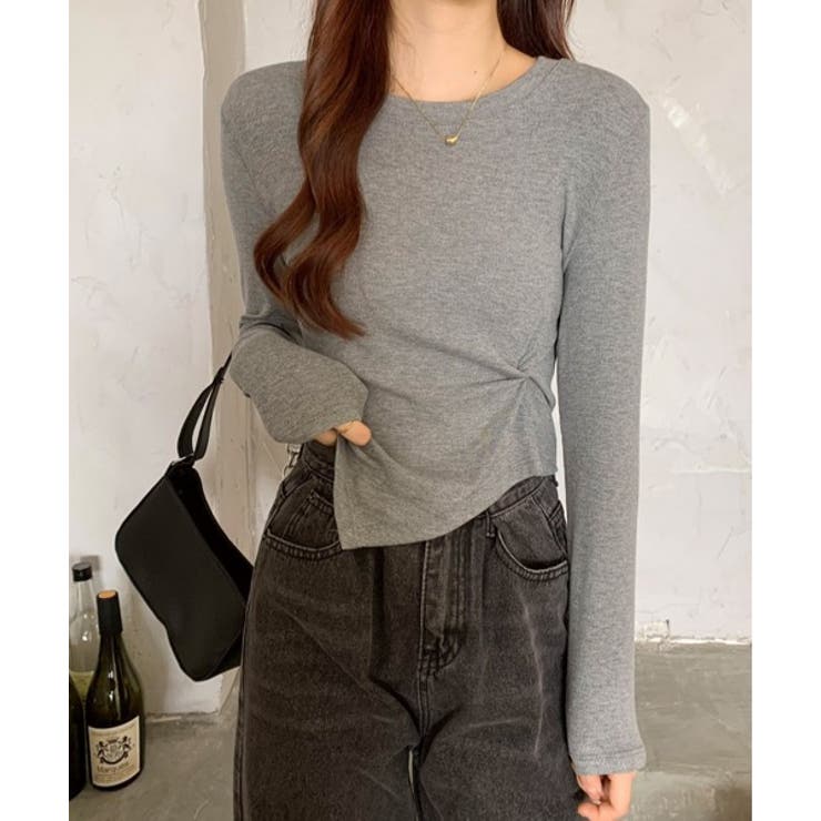 デイリーアンバランスツイストロングTシャツ | by muni:r | 詳細画像8 