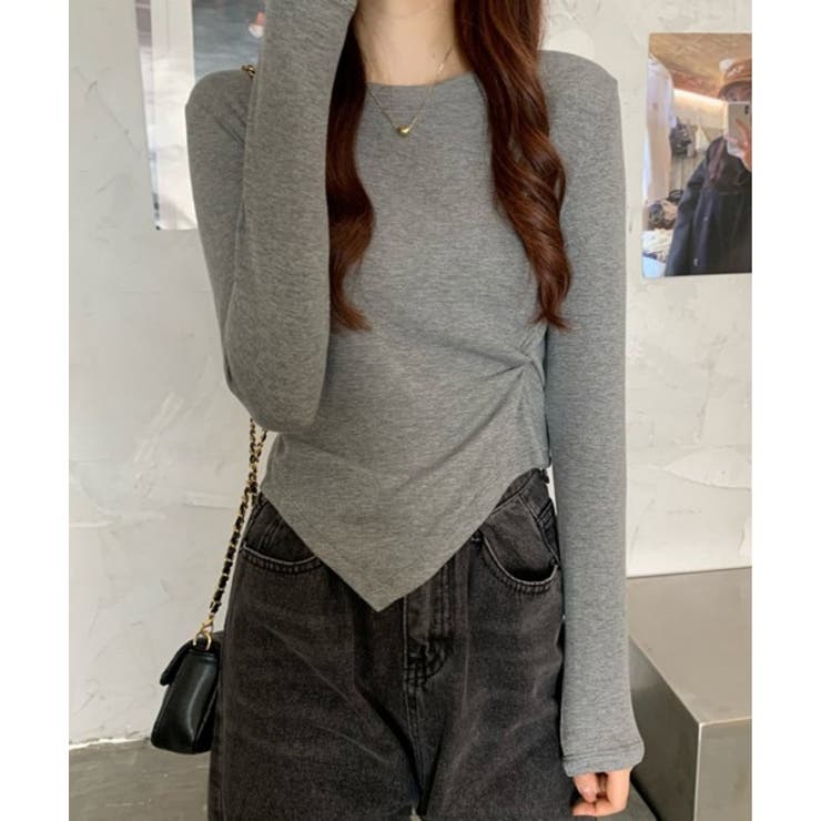 デイリーアンバランスツイストロングTシャツ | by muni:r | 詳細画像9 