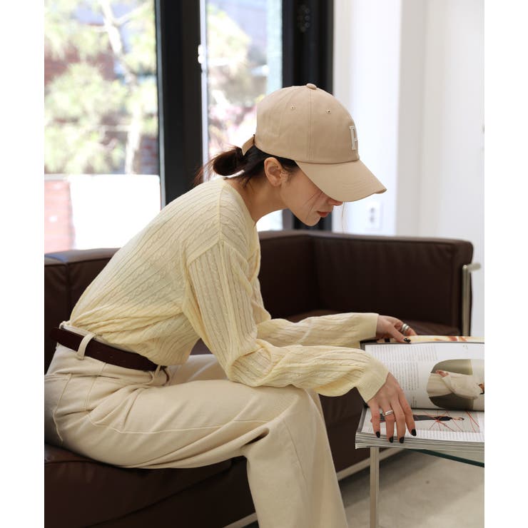 カラーミニケーブルニットカーディガン | by muni:r | 詳細画像1 