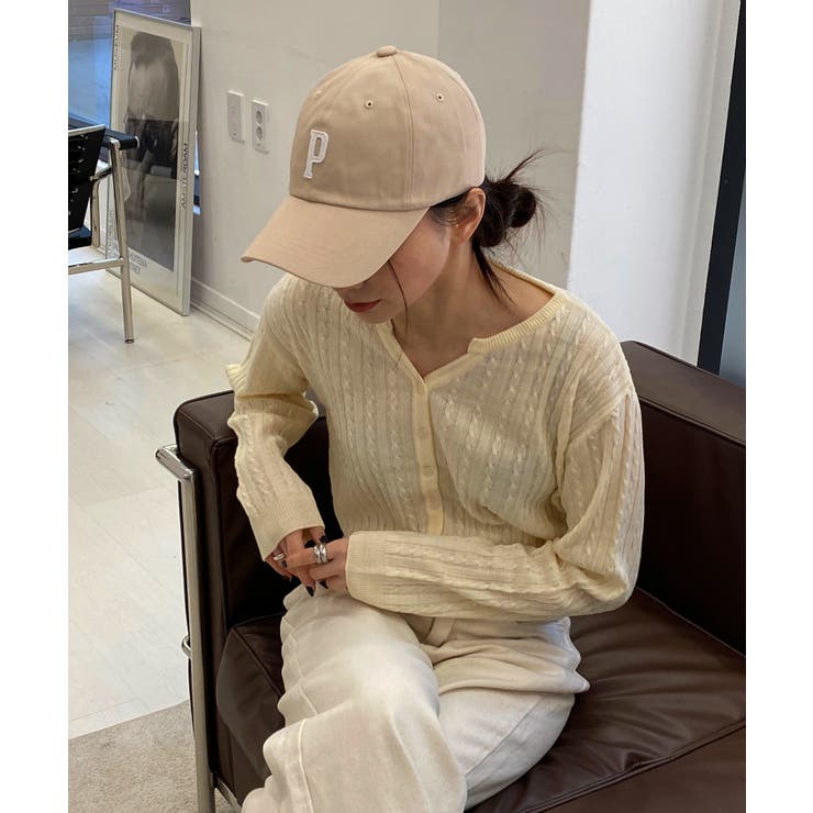 カラーミニケーブルニットカーディガン | by muni:r | 詳細画像11 