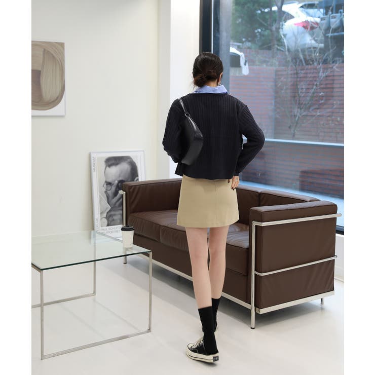 カラーミニケーブルニットカーディガン | by muni:r | 詳細画像33 