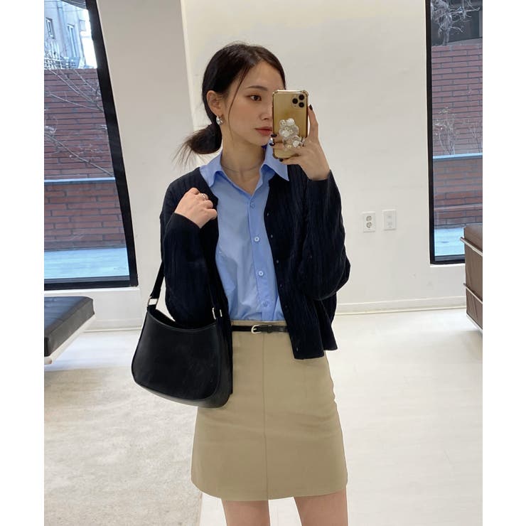 カラーミニケーブルニットカーディガン | by muni:r | 詳細画像35 