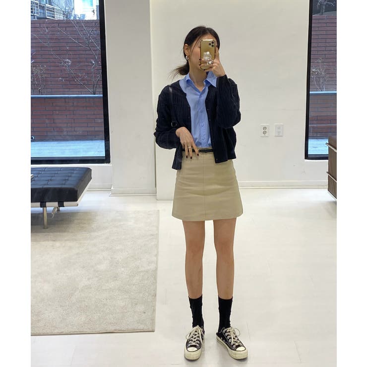 カラーミニケーブルニットカーディガン | by muni:r | 詳細画像37 