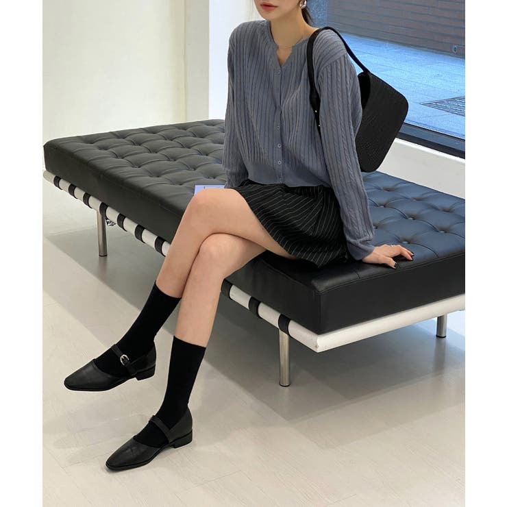 カラーミニケーブルニットカーディガン | by muni:r | 詳細画像38 