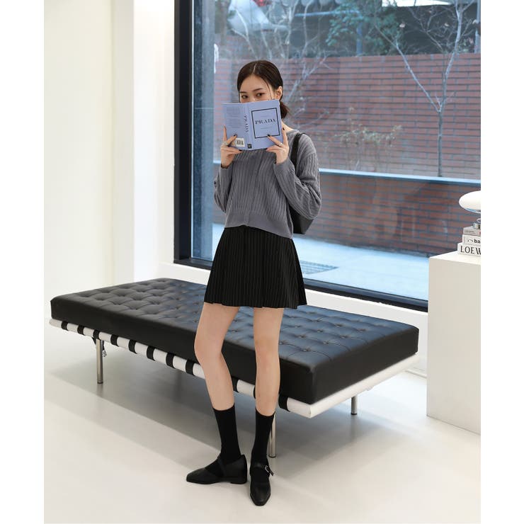 カラーミニケーブルニットカーディガン | by muni:r | 詳細画像45 