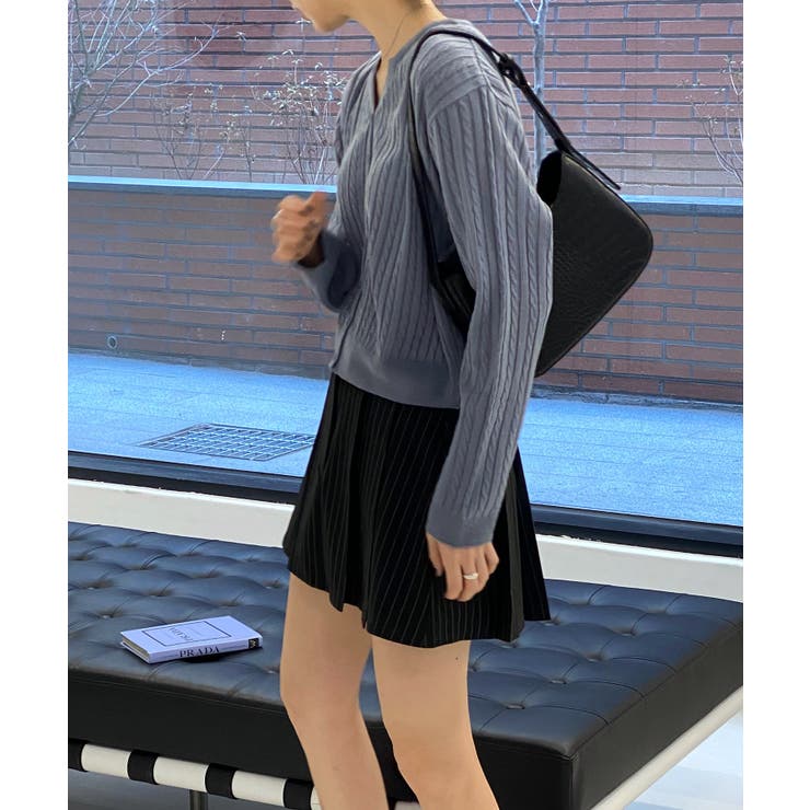 カラーミニケーブルニットカーディガン | by muni:r | 詳細画像51 