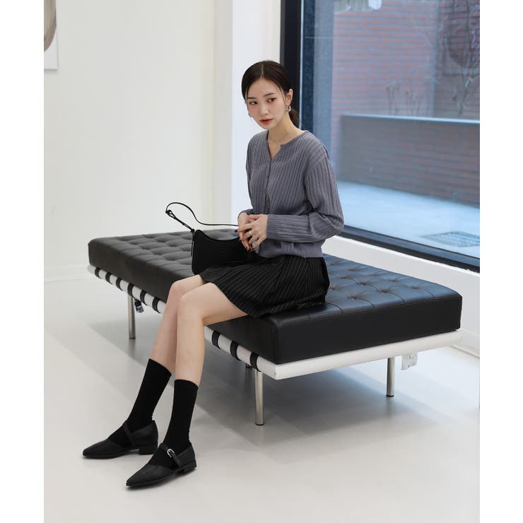 カラーミニケーブルニットカーディガン | by muni:r | 詳細画像55 