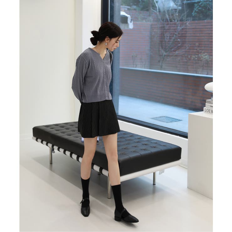 カラーミニケーブルニットカーディガン | by muni:r | 詳細画像59 