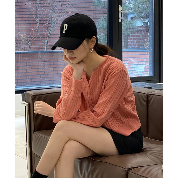 カラーミニケーブルニットカーディガン | by muni:r | 詳細画像60 